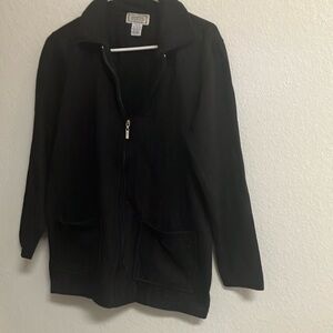 FINAL MARKDOWN Jennifer Moore zip front fleece lined jacket small